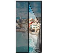 Zanzariera Finestra Magnetica, 105 x 240 cm Tende zanzariere per Porte Adsorbimento Magnetico Chiudi Automaticamente per Porte di Soggiorno Camera da Letto Casa, Nero