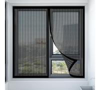 Zanzariera Finestra Magnetica 55 x 85 cm Porta Magnetica Facile da Installare Senza Fori Tenda Zanzariera Porta Finestra Cortile for Corridoi Porte Patio, Nero