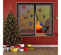 Zanzariera Finestra Magnetica 77 x 100 cm con Magneti Anti Zanzare Insetti, Chiusura Automatica, Rete Fine Zanzariera Magnetica per Porte per Balcone Soggiorno Cantine, Nero