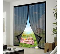 Zanzariera Finestra Magnetica 77 x 125 cm (Personalizzabile) Anti-Zanzare Anti-Mosche Zanzariera a Calamita per Finestra Facile da Installare con Nastro Adesivo, Nero