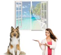 Zanzariera Finestra Magnetica 85 x 80 cm Adsorbimento Magnetico Porte Trasparente Tenda Magnetica Montaggio Semplice, per Balcone e Porta Finestra, Bianco