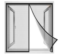 Zanzariera Finestra Porta 135x240 cm, Zanzariera Magnetica, Godetevi la Bella Estate con la Vostra Famiglia Nero, Rinforzata
