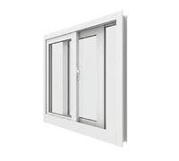 Zanzariera Finestra Scorrevole - Porta Scorrevole In Alluminio - Finestra per Garage e Cantina, Facile da Pulire, Ventilazione Regolabile, Durevole(Bianco,53x43CM(21x17"))