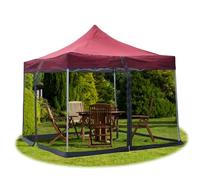 Zanzariera Gazebo 3x3 M, Zanzariera Per Gazebo, La Parte Inferiore Della Zanzariera Da Campeggio è Circondata Da Un Tubo Dell'Acqua Per Tenere Fuori Il Vento E Fissarla