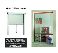 Zanzariera in alluminio per finestre 80x170cm Bianca
