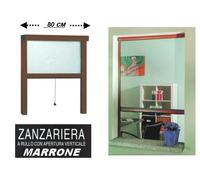 Zanzariera in alluminio per finestre 80x170cm Marrone