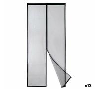 Zanzariera Kipit Nero Poliestere Calamita 90 x 210 cm Magnetica [12 Unità]