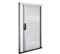 Zanzariera Laterale Plisse Porta Finestra Scorrevole in Kit Fai da Te Avvolgibile Riducibile Max 25cm Alluminio Verniciato Accessori Inclusi Bianco o Marrone Varie Misure Mini Plisse