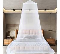 Zanzariera letto zanzariera universale a cupola Zanzariera Per Letto Matrimonial zanzariera pieghevole poliestere di alta qualità inodore Protezione dalle Zanzare Facile per le camere da letto (A)
