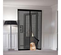 Zanzariera Magnetica 102 x 215 cm Zanzariera Magnetica per Porte Anti Zanzare Mosche Insetti Rete Fine Tenda, Nero