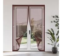 Zanzariera Magnetica 105 x 212 cm Zanzariera Magnetica per Porta Non È Necessario Praticare Fori Rete Fine Finestra, Marrone