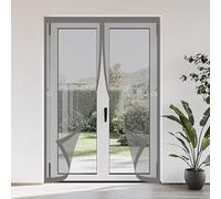 Zanzariera Magnetica 105 x 220 cm Zanzariera Magnetica per Porta Non È Necessario Praticare Fori Rete Fine Finestra, Grigio