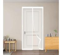 Zanzariera Magnetica 106 x 235 cm Rete Fine, Nessun Attrezzo Richiesto, Facile da Installare Zanzariera con Magneti per Porte per Porte da Balcone, Cantine, Terrazze, Bianco