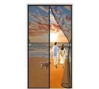 Zanzariera Magnetica 110 x 255 cm Tenda Zanzariera Magnetica Chiusura Automatica Senza Far Entrare Insetti Tenda Magnetica per Porte Finestre Balcone Soggiorno - Nero A