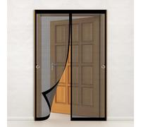 Zanzariera Magnetica 112 x 210 cm Zanzariera Magnetica per Porta Non È Necessario Praticare Fori Resistente Traspirante Zanzariere Magnetiche per Porte Finestre, Nero