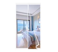 Zanzariera Magnetica 115x135cm rete rinforzata in Vetroresina,Traspirante Tenda Magnetica per Porta,si Chiude da Sola,Impedendo agli Insetti di entrare Bianco