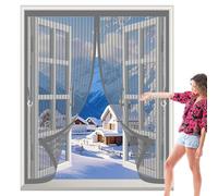 Zanzariera Magnetica 120 x 155 cm Non È Necessario Praticare Fori, Apertura e Chiusura Silenziosa, Facile da Installare Tenda di Protezione per Tutti I Tipi di Finestre, Grigio