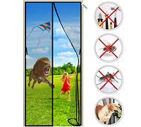 Zanzariera Magnetica 120 x 210 cm Impedendo Zanzariera Porta Finestra Facile da installare, Si Chiude da Sola con Strisce Adesive per Porte di Soggiorno Camera Nero