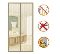 ZANZARIERA MAGNETICA 120 X 240 CM BEIGE UNIVERSALE 18 MAGNETI TENDA PER PORTE
