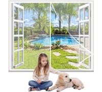 Zanzariera Magnetica 130x160cm Bianco Tenda Zanzariera Porta Finestra fa Entrare L’Aria Fresca e Lascia Fuori gli Insetti - Dimensioni Personalizzate