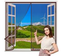 Zanzariera Magnetica 130x200cm Marrone Chiusura Automatica Anti Insetti Traspirante portafinestra Tenda da Porta-Adsorbimento Magnetico-per Porta Finestra Balcone