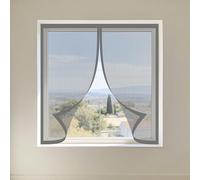 Zanzariera Magnetica 155 x 180 cm Autoadesiva Zanzariere Magnetiche per Finestre su Misura Installazione Rapida Senza Attrezzi per Corridoi Finestre Patio, Grigio