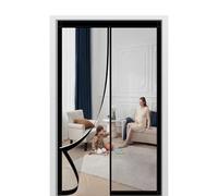 Zanzariera Magnetica 157 x 270 cm Chiusura Automatica Zanzariera con Magneti Viene Fornito con Kit di Montaggio per Porte da Balcone/Cantine/Terrazze, Nero