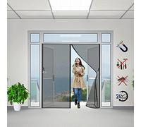 Zanzariera Magnetica, 160x200cm Chiusura Automatica Tenda Anti Zanzare Insetti Impedendo Agli Insetti Di Entrare per Porte di Soggiorno Camera da Letto Casa (Nero)