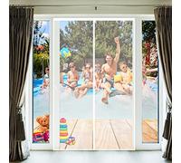 Zanzariera Magnetica 180 x 230 cm Anti Zanzare Insetti Tenda Anti Zanzare Insetti Non Necessario Praticare Fori per Esterno, Balcone, Bianco