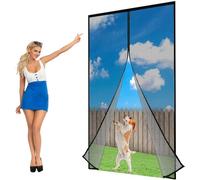 Zanzariera Magnetica, 200x270cm con Strisce Adesive e Chiodi da Fissaggio, Anti Insetti Mosche Zanzare Tenda da Porta Auto Chiusura LF2C1 Nero