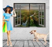 Zanzariera Magnetica 30 x 155 cm Godetevi La Bella Estate con La Vostra Famiglia Tenda Zanzariera Magnetica Adatto Ai Bambini e Agli Animali Domestici, Nero