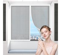 Zanzariera Magnetica 38 x 60 cm, Facile da Installare, Apertura e Chiusura Silenziosa, Porte Anti Zanzare Tenda Anti Zanzare, Zanzariera Porta, per Tutte Le Porte e Finestre, Bianco