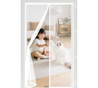 Zanzariera Magnetica 47 x 232 cm Chiusura Automatica a Calamite, Monta Facilmente, Non Serve Forare, Vostra Dalle Zanzare Magnetico Rete Anti Insetti Mosche per Cortile, Bianco