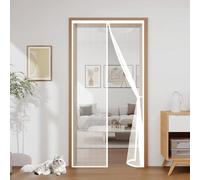 Zanzariera Magnetica 47 x 292 cm Chiusura Automatica a Calamite, Monta Facilmente, Non Serve Forare, Vostra Dalle Zanzare Zanzariera Magnetica Porta Finestra per Balconi, Bianco