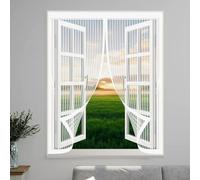Zanzariera Magnetica 50 x 80 cm Chiusura Automatica, Non Ho Più Fastidiosi Insetti in Casa - Non Accorciabile Zanzariere Finestra Magnetica per Tutti I Tipi di Finestre, Bianco
