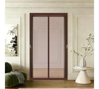 Zanzariera Magnetica 60 x 120 cm con Nastri Autoadesivi e Puntine, Chiusura Automatica Tendina Magnetica per Zanzariera per Porta Finestra Balcone Soggiorno, marrone