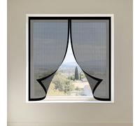Zanzariera Magnetica 60 x 80 cm Autoadesiva Zanzariere Magnetiche per Finestre su Misura Installazione Rapida Senza Attrezzi per Corridoi Finestre Patio, Nero