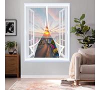 Zanzariera Magnetica 70 x 64 cm Chiusura Automatica, Non Ho Più Fastidiosi Insetti in Casa - Non Accorciabile Zanzariere Magnetiche Balcone per Tutti I Tipi di Finestre, Bianco