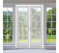 Zanzariera Magnetica 77 x 180 cm Robusta Traspirante Tenda Zanzariera a Strisce per Porte D'Ingresso, Porte, Cortili, Bianco