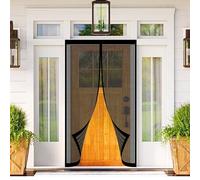 Zanzariera Magnetica 77 x 215 cm Zanzariera Magnetica per Porte Anti Zanzare Mosche Insetti Resistente Traspirante Finestra, Nero