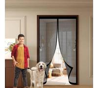 Zanzariera Magnetica 80 x 170 cm, Anti-Zanzare, Anti-Insetti, Rete Ultra-Fine, Installazione Facile, Tenda Zanzariera Magnetica Porta per Porta Finestra Balcone, Nero