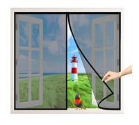 Zanzariera Magnetica, 80x80 cm Tenda Zanzariera Repellente per Zanzare Traspirante, Nessuna Perforazione Richiesta Zanzariera Finestra Soggiorno Balcone, Nero P