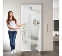 Zanzariera Magnetica 84 x 270 cm, Anti-Zanzare, Anti-Insetti, Rete Ultra-Fine, Installazione Facile, Magnetica Tenda Termica Isolante per Porte, Varie Taglie, Bianco