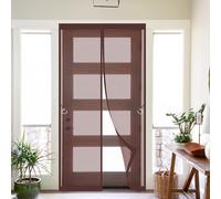 Zanzariera Magnetica 86 x 213 cm Zanzariera Magnetica per Porta Non È Necessario Praticare Fori Chiude da Sola Tenda Porta Finestra, Marrone