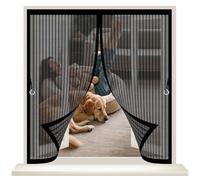 Zanzariera Magnetica 86 x 92 cm Chiusura Automatica, Varie Taglie, Nessun Attrezzo Richiesto, Facile da Installare Tenda Zanzariera Finestra per Tutti I Tipi di Finestre, Nero