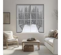 Zanzariera Magnetica 88 x 89 cm Chiusura Automatica, Non Ho Più Fastidiosi Insetti in Casa - Non Accorciabile Tenda Zanzariera Finestre per Tutti I Tipi di Finestre, Grigio