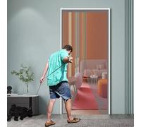 Zanzariera Magnetica 92 x 216 cm Robusta Traspirante Zanzariere Magnetiche per Corridoi Porte Patio, Grigio