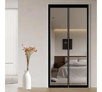 Zanzariera Magnetica 93 x 214 cm Nessun Attrezzo Richiesto Zanzariera con Magneti Viene Fornito con Kit di Montaggio per Porte da Balcone/Cantine/Terrazze, Nero