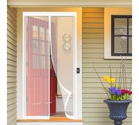 Zanzariera Magnetica 96 x 211 cm Zanzariera Magnetica per Porte Anti Zanzare Mosche Insetti Resistente Traspirante Porta Finestra, Bianco