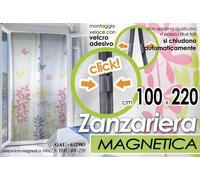 ZANZARIERA MAGNETICA AUTOMATICA TENDA PORTA FINESTRA CLICK MA ADESIVO 100220cm